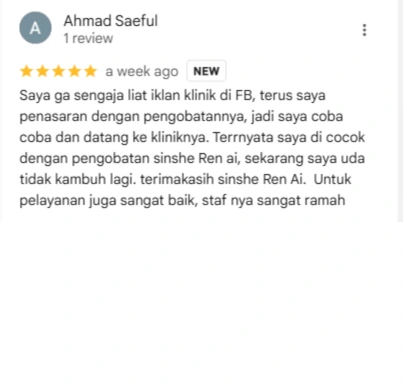 Testimoni Review Google Maps Klinik Pengobatan Tradisional Tiongkok 6