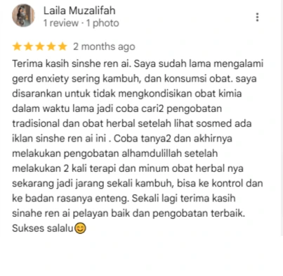 Testimoni Review Google Maps Klinik Sinse Ren Ai 3