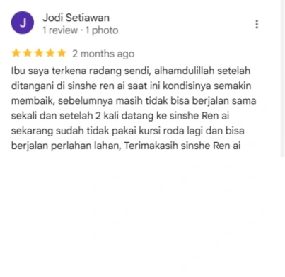 Testimoni Review Google Maps Klinik Pengobatan Tradisional Tiongkok 5